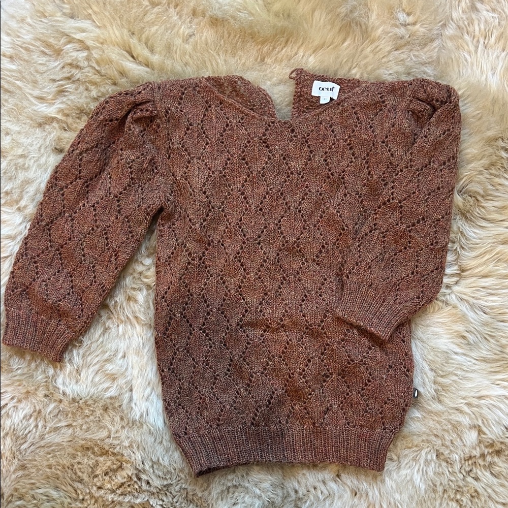 Oeuf Kids' Sweater in Warm Brown
